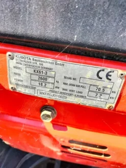 6#7845 Escavatore Kubota kx61-3