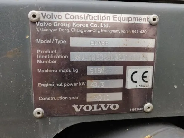 5#5845 Escavatore Volvo ECR88