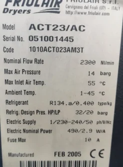ESSICATORE FRIULAIR ACT23
