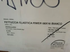 Fettuccia elastica POWER bianca 0.8X16