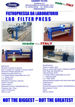 FILTROPRESSA - Nuovo - Noleggio Pronta all'Uso