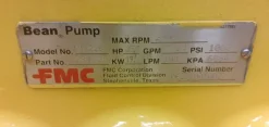 FMC BEAN PUMP water piston pump W1122BCD