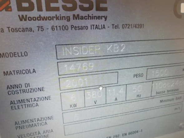 18#3435 Forainseritrici Biesse Insider kb2