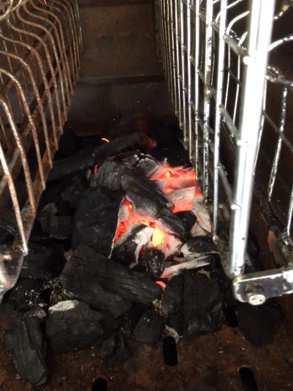 Forno a carbone da interno (barbecue) canna fumaria