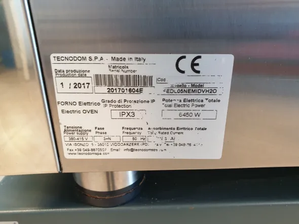 Forno a Convezione Elettrico Digitale 5 Teglie GN1/1