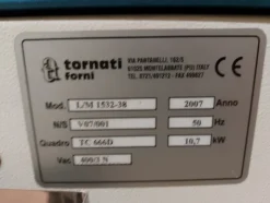 13#7592 Forno da laminazione Tornati Forni