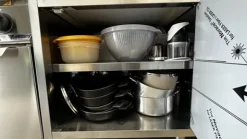 6#8315 Forno 4 teglie su tavolo armadiato