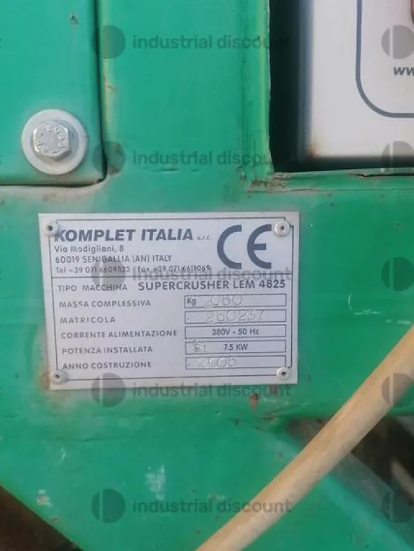 1#9022 Frantoio a mascelle per calcinacci Komplet Italia