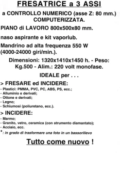 FRESA MECANUMERIC MOD. MECAMATIC 800S