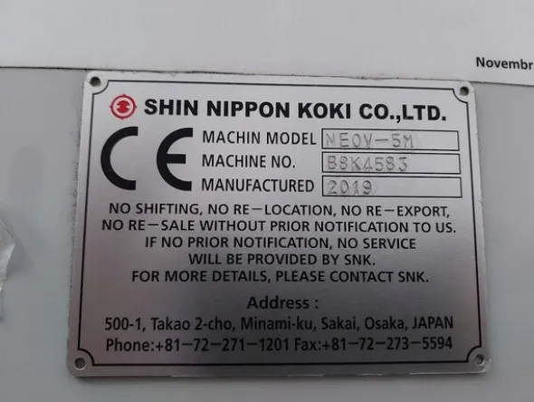 1#8095 Fresatrice SNK NEOV-5M B8K4583