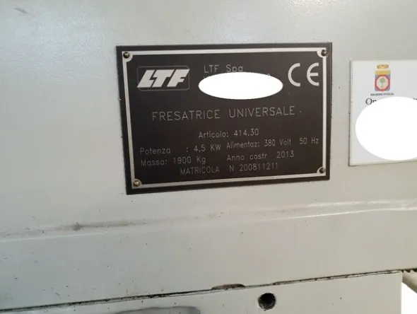 6#5756 Fresatrice universale LTF