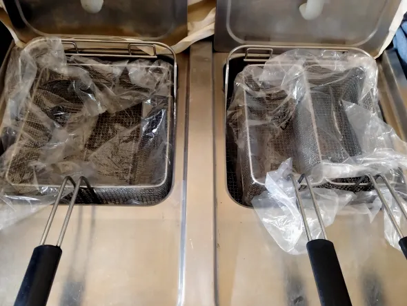 Friggitrice doppia vasca per Rosticceria