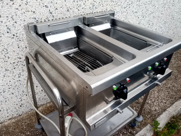 Friggitrice due vasche 2x26 litri 8+8kw elettrica