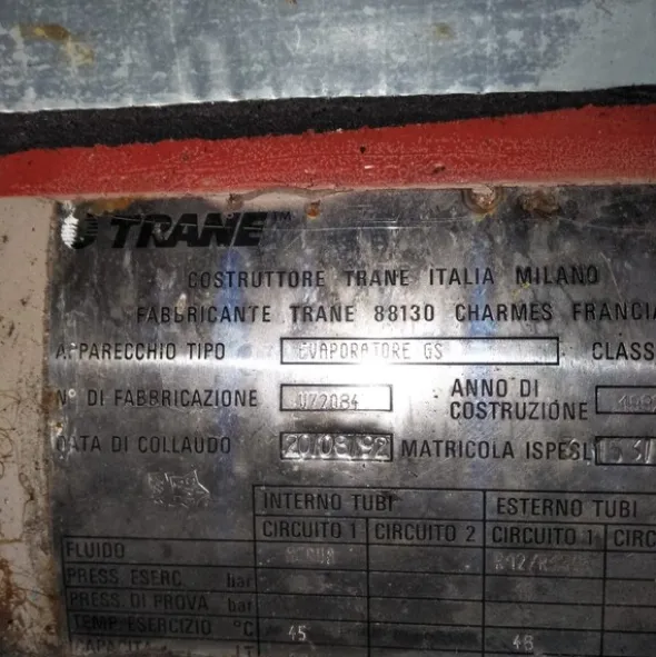 12#6027 Frigo Trane