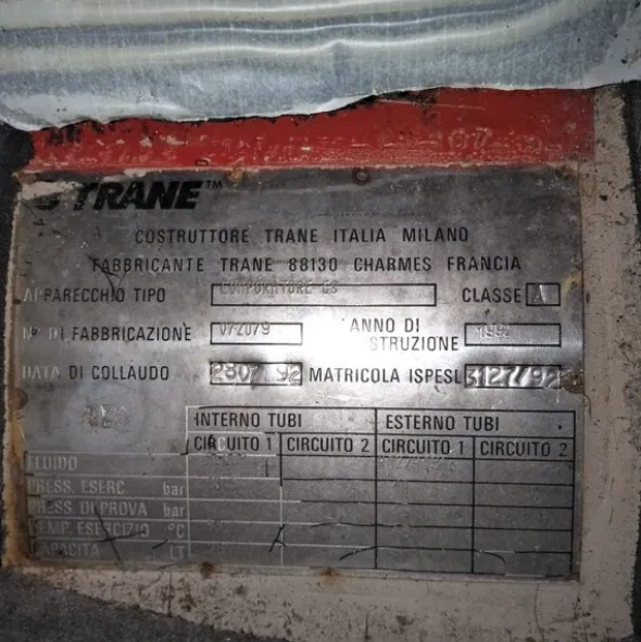 12#6027 Frigo Trane