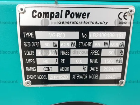3#9236 Generatore compal 50KW