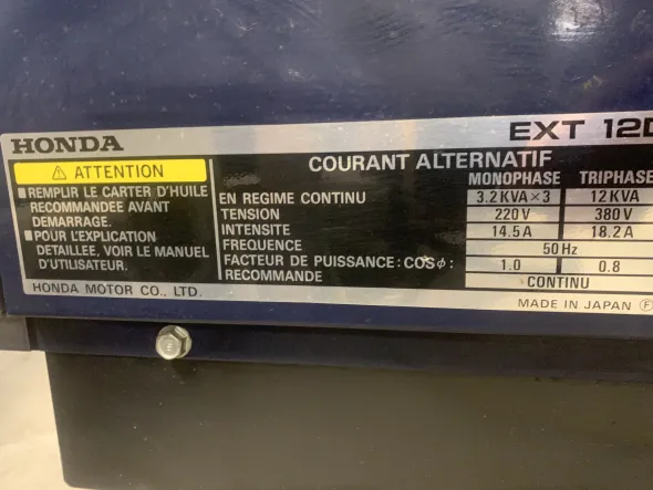 Generatore Diesel Honda EXT12D