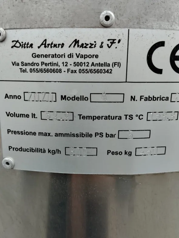 Generatore di Vapore, Caldaia