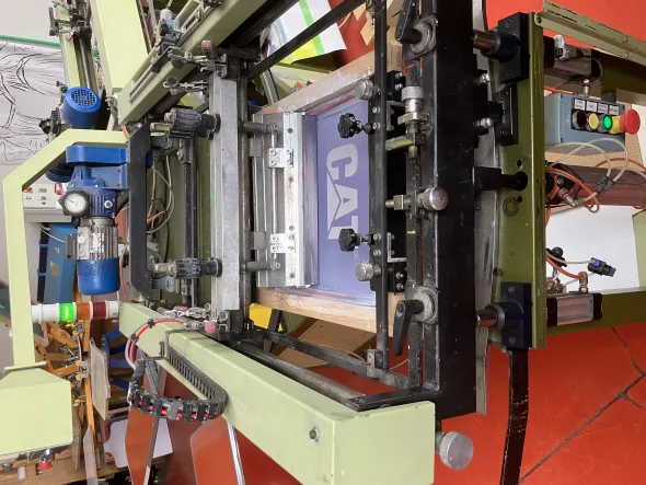 Giostra serigrafica due colori 6 piani di stampa