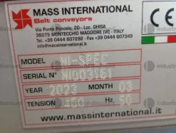 1#10124 Granulatore C.M.G. con nastro trasportatore e impianto di aspirazione