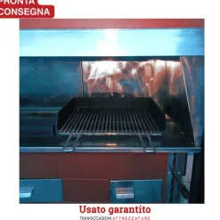 Griglia per arrosticini e carne a carbone con motore