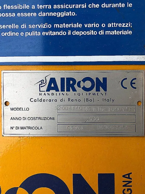 Gru a bandiera AIRON/Demag 2000 kg.