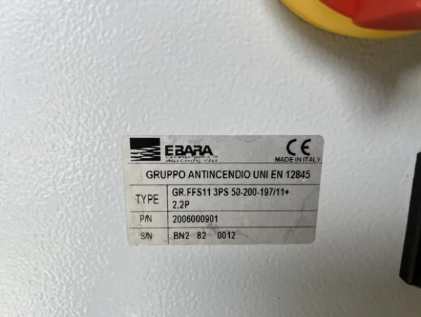 16#7932 Gruppo antincendio Ebara Pumps