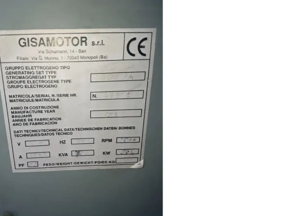 Gruppo elettrogeno da 700 kw/Ah