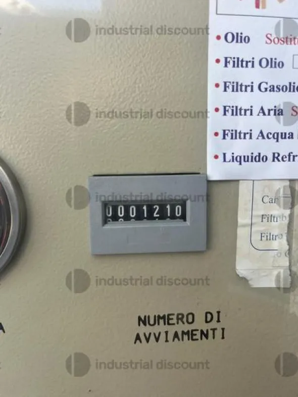 20#9387 Gruppo elettrogeno Muzzi Alcatel Kw 485, motore Mercedes 12 cilindri