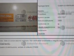 27#9389 Gruppo Frigorifero e trattamento ariaQuadro elettrico di distribuzioneQuadro elettrico di automazione