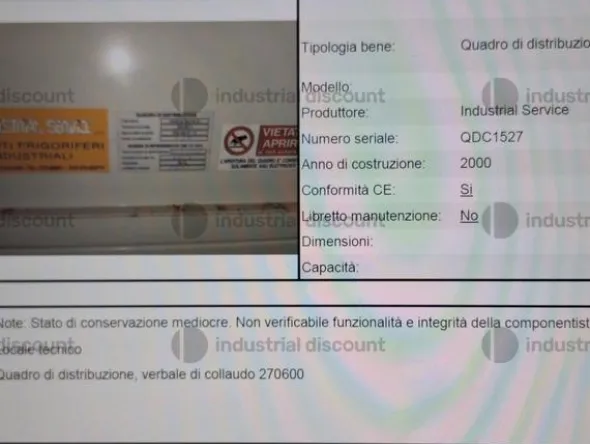 27#9389 Gruppo Frigorifero e trattamento ariaQuadro elettrico di distribuzioneQuadro elettrico di automazione