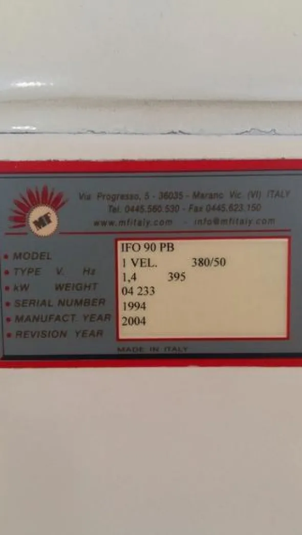 4#4128 Impastatrice a forcella MF IFO 90 PB