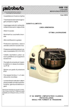Impastatrice a Forcella PIETROBERTO 150 Kg