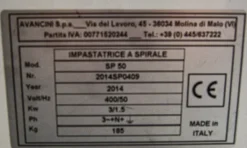 Impastatrice a spirale Avancini SP50