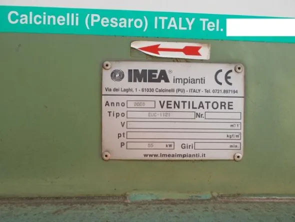 10#4517 Impianto aspirazione trucioli Imea Calcinelli