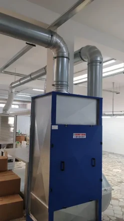 Impianto di aspirazione a carboni attivi