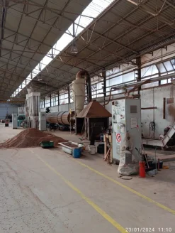 Impianto pellet+robot palletizzatore+insach. autom.