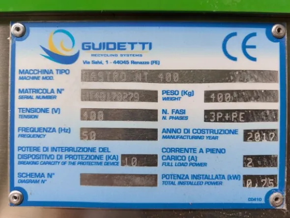 1#6231 Impianto per trattamento rifiuti RAEE Guidetti