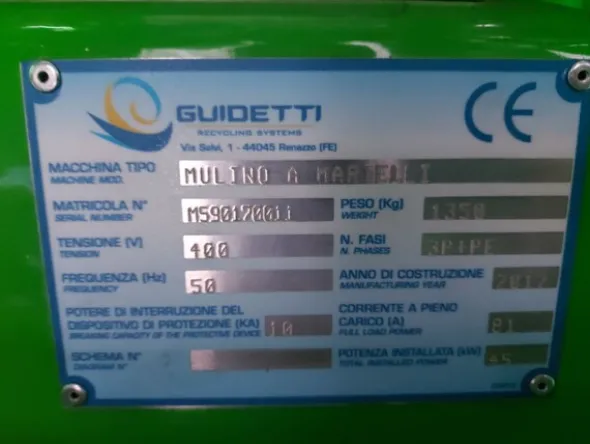 1#6231 Impianto per trattamento rifiuti RAEE Guidetti
