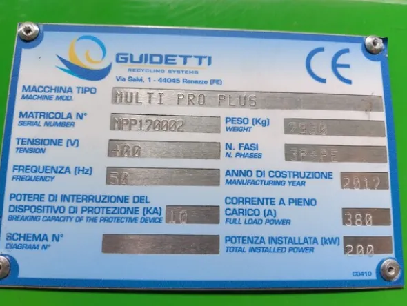 1#6231 Impianto per trattamento rifiuti RAEE Guidetti