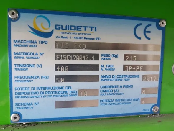1#6231 Impianto per trattamento rifiuti RAEE Guidetti