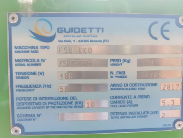 1#6231 Impianto per trattamento rifiuti RAEE Guidetti