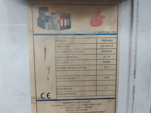 6#7673 Impianto verniciatura Termomeccanica e macchinari officina