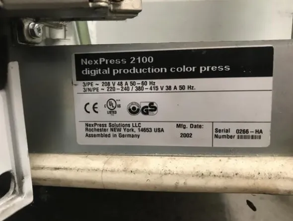 1#4269 Kodak NexPress 2100