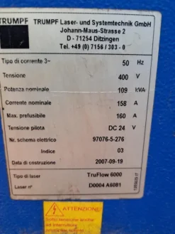 Laser Trumpf TruLaser 5060