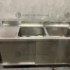 8#9109 Lavandino doppia vasca e gocciolatoio