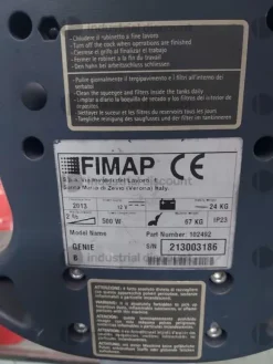 25#9470 Lavasciuga paviemnti Fimap Genie