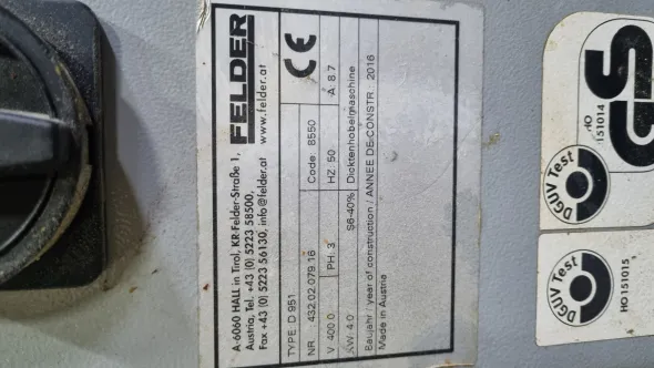 Levigatrice a nastro largo Felder FW 950 C