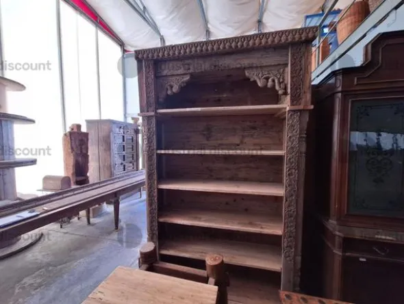14#9425 Libreria in legno e Cassapanca Lepri in legno Tec