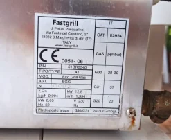 Macchina a gas per arrosticini e griglia